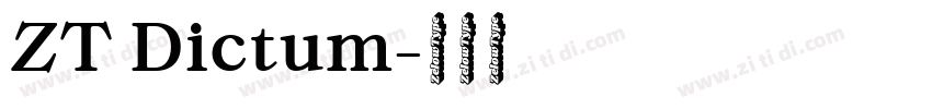 ZT Dictum字体转换